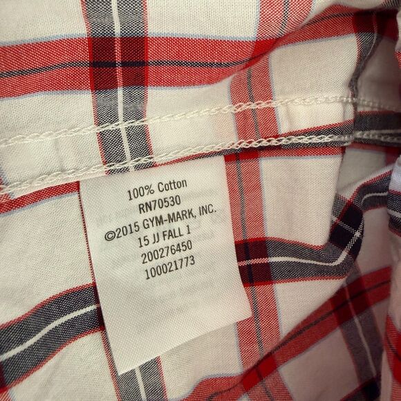 Janie and Jack plaid button-up 2 shirt bundle red yellow Kids 18–24M classic - Picture 6 of 16